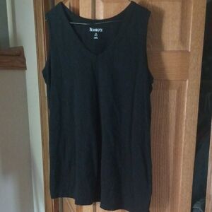 Roaman's Black Sleeveless Tank Top